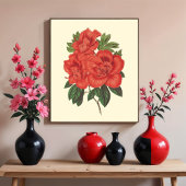 Rode Azalea botanische illustratie Poster