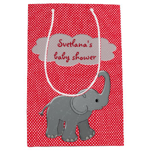 rode baby shower olifant medium cadeauzakje