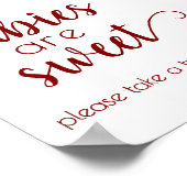 Rode baby's zijn zoet | Snoep Apple Shower Poster (Hoek)