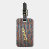 rode baksteen bagagelabel (Voorkant verticaal)