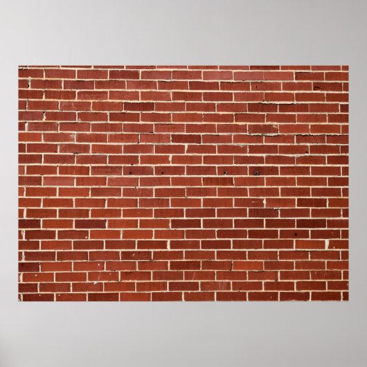 Rode bakstenen muur achtergrond poster (Voorkant)