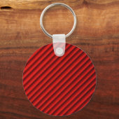 Rode bal met zwarte lijnen abstract ontwerp sleutelhanger (Voorkant)