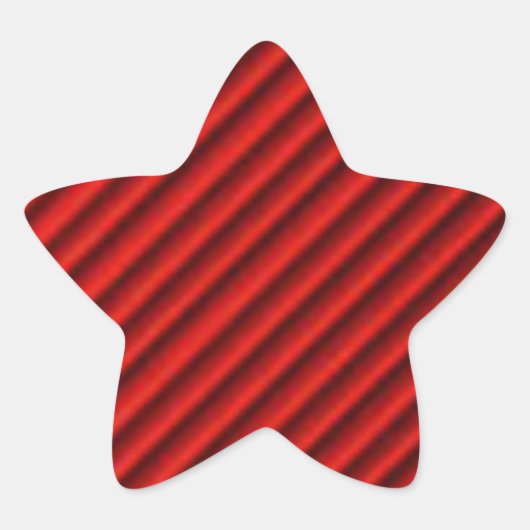 Rode bal met zwarte lijnen abstract ontwerp ster sticker (Voorkant)