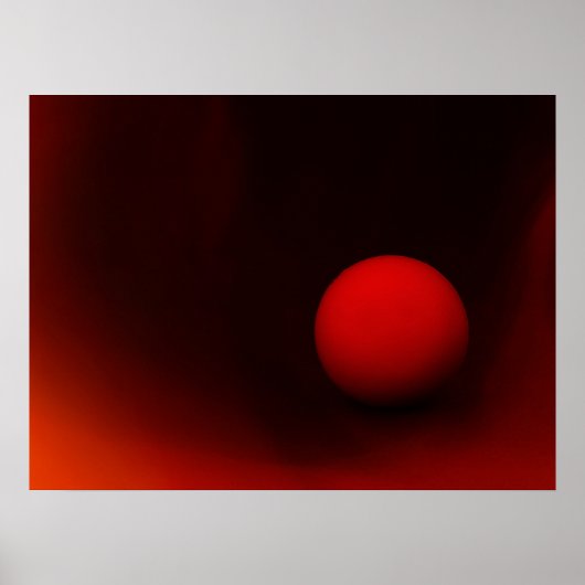 Rode bal op donker poster (Voorkant)