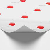 Rode ballon cadeaupapier (Hoek)