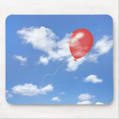 Rode ballon in wolken muismat (Voorkant)