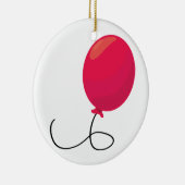 Rode ballon keramisch ornament (Rechts)