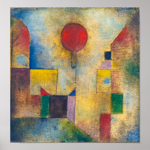 Rode ballon Paul Klee Poster