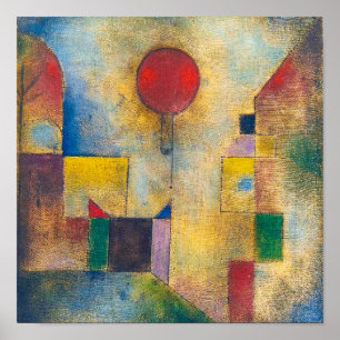 Rode ballon Paul Klee Poster