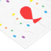 Rode ballonnen met een kleurrijk confetti-patroon tafelkleed (Gekanteld)