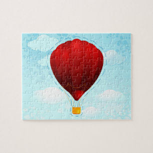 Rode ballonpuzzel legpuzzel