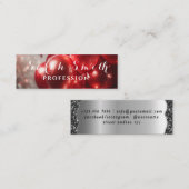 Rode Ballons Glitter Event Bruiloft Mini Visitekaartje (Voorkant / Achterkant)