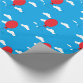 Rode ballonuitsteeksel cadeaupapier (Hoek)