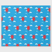 Rode ballonuitsteeksel cadeaupapier (Vlak)