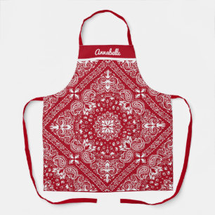 Rode Bandana Barbecue Personaliseer Schort