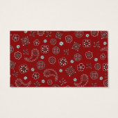 Rode Bandana bruiloft gunst Kaart (Achterkant)