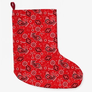 Rode Bandana Hart Moderne Cowboy Liefde Pret Grote Kerstsok