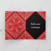rode bandana wenskaart sjabloon (Binnen)