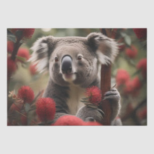 Rode Banksia boom met Koala Beer, Tissuepapier
