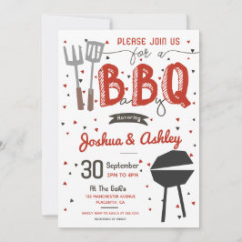 Rode Barbecue Baby shower BaByQ BBQ Kaart