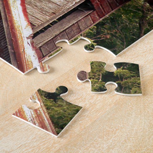 Rode Barn Cupola Legpuzzel (Zijkant)