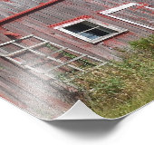 Rode barn foto afdruk (Hoek)