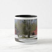 Rode Barn in de winter Mok (Midden)