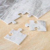 Rode Barn in sneeuw Schilderachtig puzzel (Zijkant)