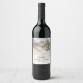 Rode Barn op het Boerderij van het heuvelland Wijn Etiket (Voorkant)