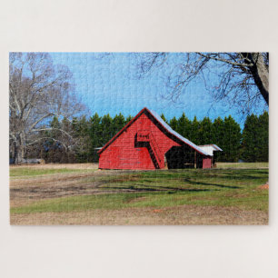 Rode Barn Shed puzzel Legpuzzel