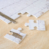 Rode Barns in een sneeuwwinterscène Legpuzzel (Zijkant)