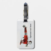 Rode Baron-vliegtuig Bagagelabel (Achterkant verticaal)