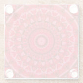 Rode Basis Mandala Glazen Onderzetter (Achterkant)