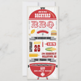 RODE BBQ GRILL ARTIJ INVITATIE KAART