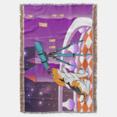 Rode beige puppy en telescoop deken (Voorkant Verticaal)