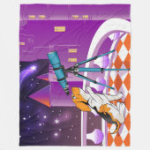 Rode beige puppy en telescoop fleece deken (Voorkant)