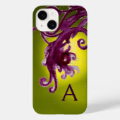 RODE BERRIA EN ZWEEKMONOGRAM, geel Case-Mate iPhone Case (Achterkant)
