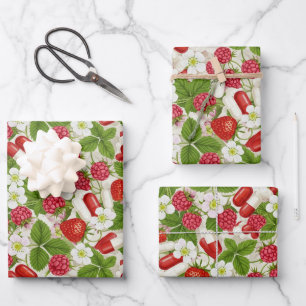 Rode Berry & Pillen Apotheek Gift Wrapping Paper