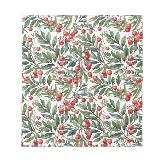 Rode bes Kerstmis Notitieblok (Voorkant)