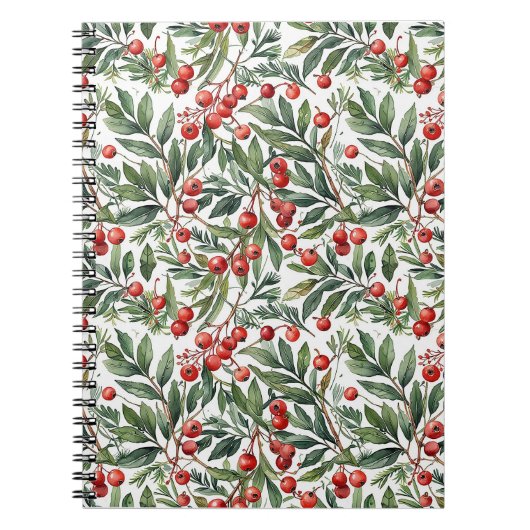 Rode bes Kerstmis Notitieboek (Voorkant)
