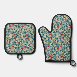 Rode besbesboom, William Morris Ovenwant & Pannenlap Set