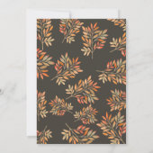 Rode bessen & bladeren bruin Thanksgiving Diner Kaart (Achterkant)