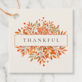 Rode bessen & bladeren Ivoor Botanisch Bedankjes Labels