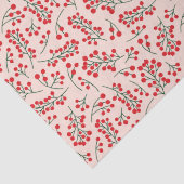 Rode bessen Botanische maretak kerst Tissuepapier (Detail)