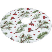 Rode bessen en dennen kerstboom rok (Gekanteld)