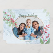 Rode bessen Foto Vakantie Groeten Kaart (Voorkant / Achterkant)