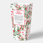 Rode bessen | Hartelijke boodschap | Prettig kerst Bedankdoosjes (Voorkant)