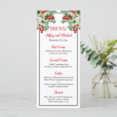 Rode bessen | Het Grieks Floral Holiday Wedding Me Menu (Staand voorkant)