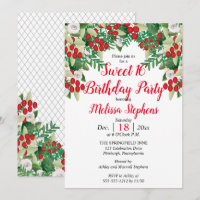 Rode bessen | Rozen Floral Sweet 16 Birthday Party