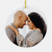 Rode bessen voor de winter Kerstmis gebladerte Fot Keramisch Ornament (Achterkant)